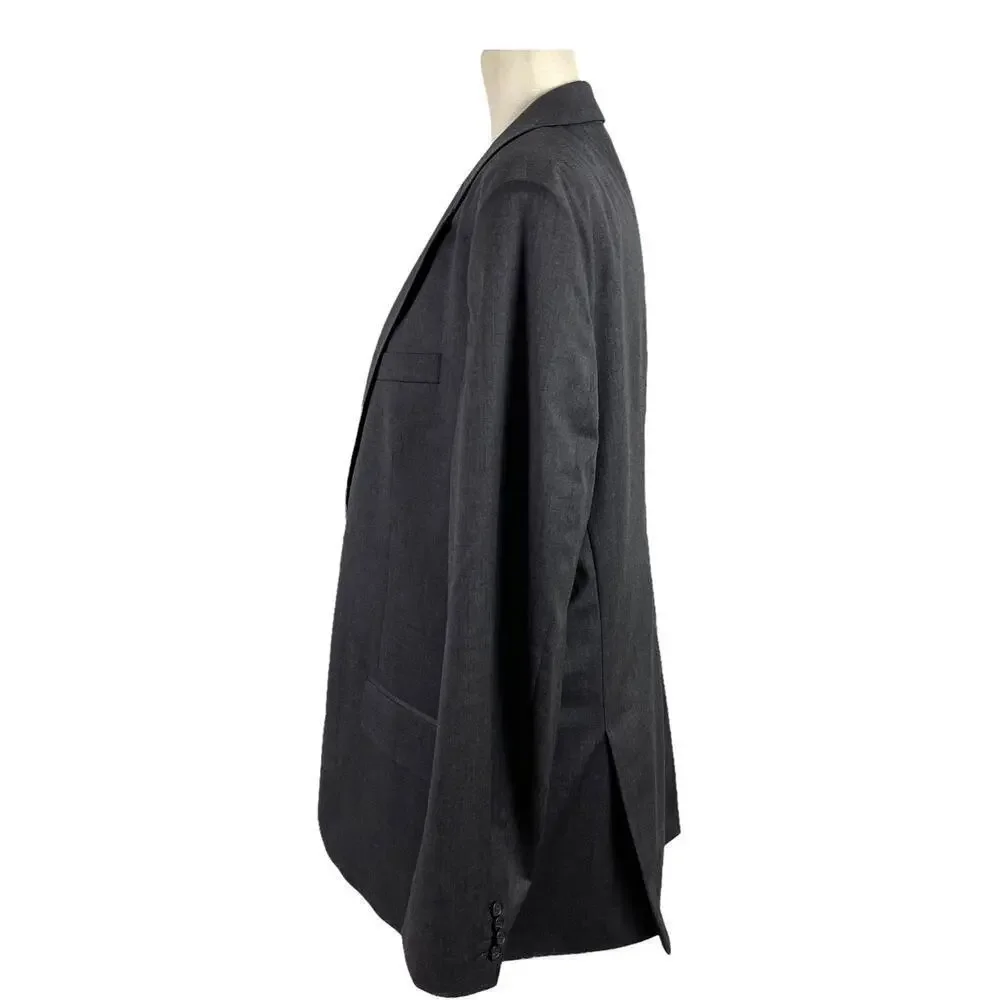 Banana Republic Men's Single Breasted Tailored Suit Jacket Dark Charcoal Sz 44R